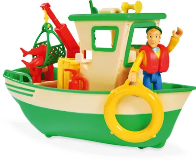 Obrázok produktu pre Simba Fireman Sam Charlie's Fishing Boat, s figúrkou, čln, hračka čln, hračky, pre deti, 109251074