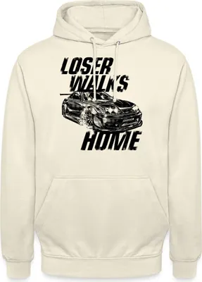 Produktbild von Spreadshirt Fast and Furious Sportwagen Loser Walks Home Uni Hoodie, S, Vanille-Milchshake