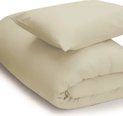 Image de Housse de couette en percale Belledorm, facile d'entretien BM169 (Kingsize) (Ivoire)