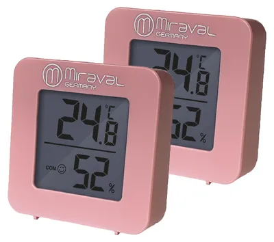 Produktbild von Miraval Thermo-/Hygrometer 2er Set Hygrometer Komfortanzeige Thermometer