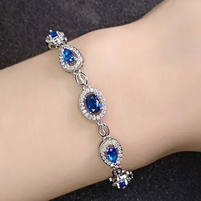 Obrázok produktu pre Náramok Galile - Elegantný Strieborný a Modrý Šperk pre Ženy KP23434