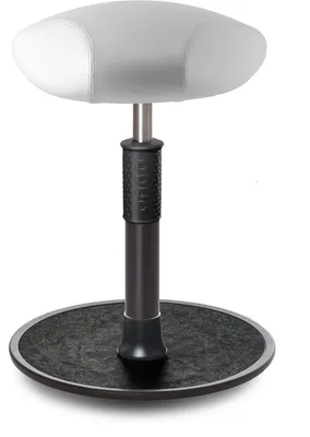 Produktbild von Sitz- Stehhocker Free Regular Triangel skai Kunstleder Weiß schwarz /schwarz.