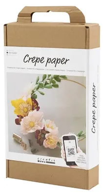 Image de Kit de bricolage pour réaliser une couronne de fleurs en papier crépon, matériel et instructions inclus