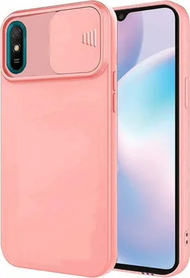 Productafbeelding van CamShield siliconen hoesje, slanke telefoonhoes, beschermhoes met camera bescherming, compatibel met Realme C21Y, perzikkleur