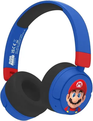 Produktbild von OTL Technologies Super Mario SM1001 Kopfhörer & Headset Verkabelt & Kabellos Kopfband Gaming USB Typ-C Bluetooth Blau, Rot