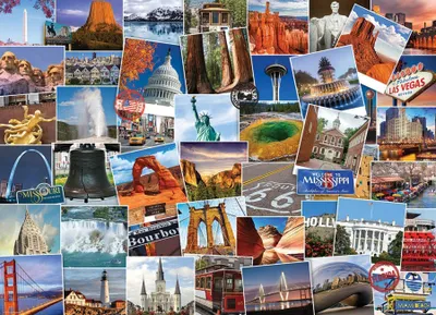 Produktbild von Eurographics Globetrotter USA 1000pcs, 1000 Stück(e), Stadt