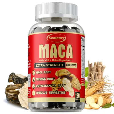 Image de Gélules de maca 8050 mg - avec tribulus - Stimulant de testostérone, énergie et endurance
