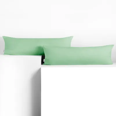 Produktbild von Seitenschläferkissenbezug 2er Set 20x145 cm Kissenbezug Kissenbezüge Baumwolle Seitenschläfer Stillkissen Mint