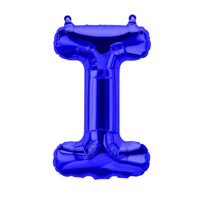 Obrázek produktu pro Folienballon Buchstabe I, blau, ca. 40 cm, für Luftbefüllung