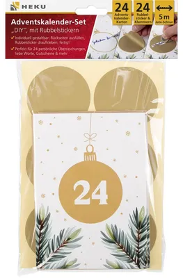 Produktbild von Adventskalender-Set mit Rubbelstickern