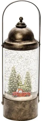 LED Schneekugel Laterne Weihnachtsbaum Pick-up Szene, 29 cm