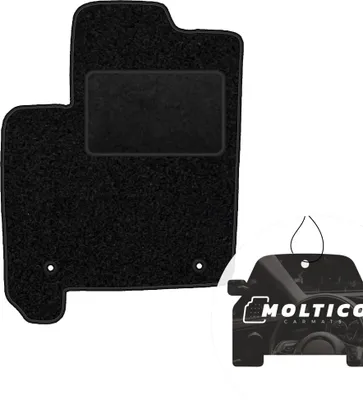 Produktbild von moto-MOLTICO Fahrer Fußmatte Auto Velours Fahrerseite Autoteppiche Schwarz Fahrermatte 1-teilig passend für Opel Meriva A 2004-2010