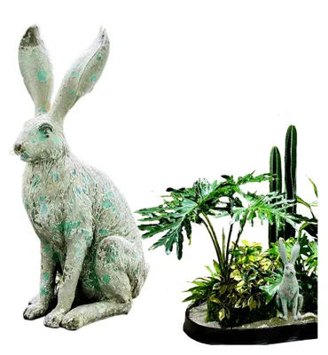 Produktbild von Hasenfigur aus Kunstharz für die HeimNachbildungation