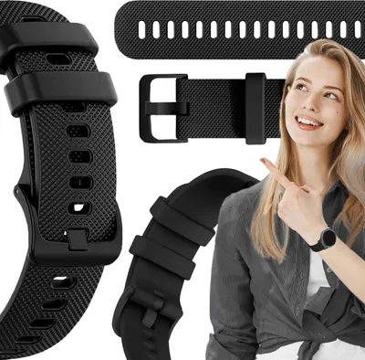 Zdjęcie produktu dla Pasek ChronSmarta do smartwatch'a Garmin Venu SQ GPS 2 3 Music Plus Forerunner 55 245 645 (Czarny)
