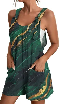 Damen Jumpsuit Sommer Ärmellos - Eleganter Overall Mit Rüschen Und Kurzer Hose