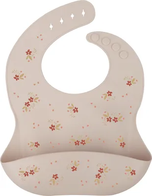 Produktbild von Silikon Lätzchen mit Auffangtasche Ditsy Florals