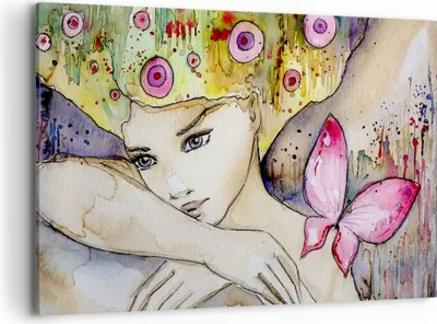 Produktbild von Bild auf Leinwand - Leinwandbild - Frau modern - 120x80cm - Wand Bild - Wanddeko - Wandbilder - Leinwanddruck - Bilder - Kunstdruck - Wanddekoration - Leinwand bilder - Wandkunst - AA120x80-3554