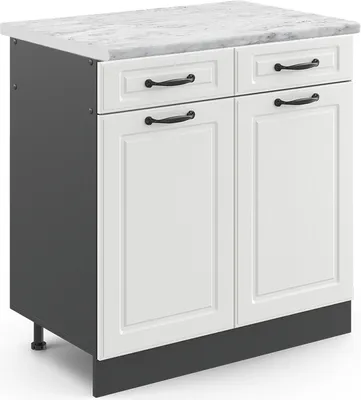 Zdjęcie produktu dla Szafka dolna do kuchni Vicco R-Line Biały domek wiejski 80 cm , BP Marmur, Model 45434
