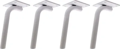 Zdjęcie produktu dla Natural Goods Berlin nóżki meblowe CURVED, nóżki meblowe do łóżek, sof i szaf, białe, 170 mm, 4 szt