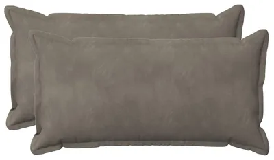 Produktbild von vidaXL Kissen mit Kissen HOUTEN 2 Stk. Hellgrau Samt