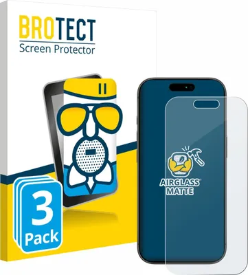 Produktbild von 3x BROTECT Entspiegelungs Schutzglas für Apple iPhone 17 Pro Schutzfolie Panzer Folie Glas Display Schutz matt