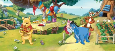 Produktbild von Disney Poster Polyurethander Bär Grün, Blau und Gelb - 600864 - 202 x 90 cm
