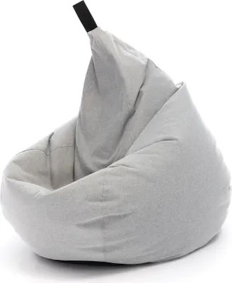 Produktbild von Ecopuf - Sitzsack mit Füllung Innen Außen, 90x110cm - Oscar Atlanta Grau