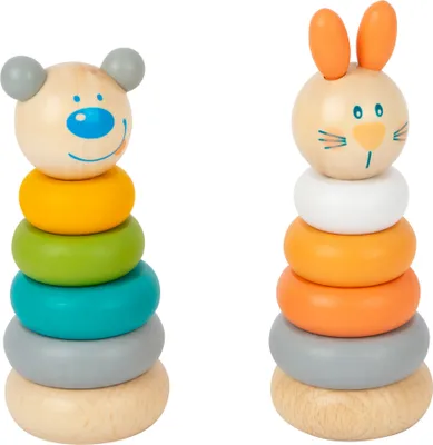 Productafbeelding van Small Foot Nasazbare toren, pastelkleuren, 1 stuk, met een beer