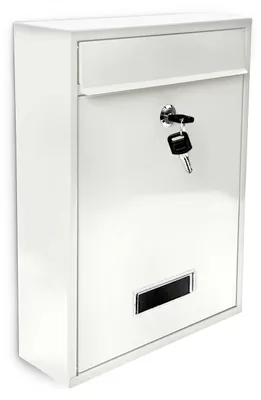 Produktbild von Design Briefkasten Metall Weiß 26,5 x 35 x 8,5 cm