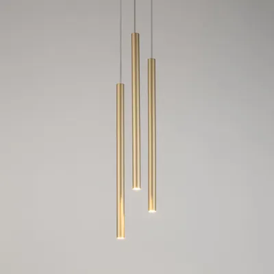 Immagine prodotto di Lampada a sospensione moderna decorativa tripla rotonda oro Sopel 3xG9 3W Sigma Lighting
