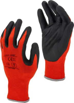 Obrázok produktu pre Salzstoffhandschuhe Rot-Schwarz L221210P, Karte, "10", Ce, Lahti