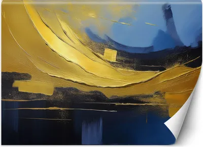 Produktbild von Vlies fototapete Minimalistische Abstraktion 250x175 cm Feeby Gold inkl. Kleber einfache Montage