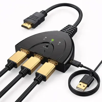 Produktbild von HDMI Switch 3x1 Umschalter Full HD 1080p 3D Schwarz