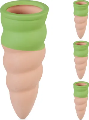 Obrázok produktu pre relaxdays Zakrivené hlinené kužele v sade 4 ks