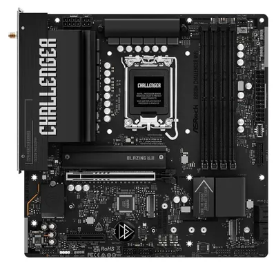 Produktbild von Asrock B860M Challenger WiFi, Intel, LGA 1851 (Socket V1), Intel Core Ultra (Series 2), DDR5-SDRAM, 256 GB, DIMM