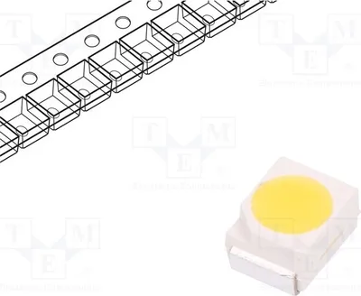 Produktbild von 2x LED warmweiß 1800÷3550mcd 2700-4000K SMD 3528,PLCC2  120° T-1-NX312 LED-Dioden
