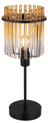 Produktbild von LED Tischleuchte, Metall, Glas Amber, H 37,5 cm