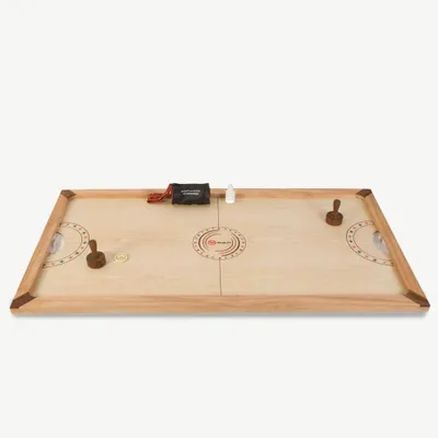 Image de Table de hockey sur air en bois écologique, avec des pucks et de la poudre