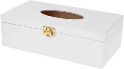 Produktbild von Holz Tissuebox weiß, handgefertigt, für Zuhause und Büro, Tissuehalter