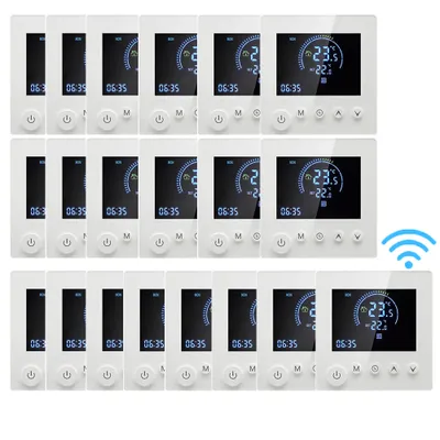 Produktbild von 20X Smart Tuya WiFi Thermostat 3A Warmwasserbereitung Raumthermostat Fussbodenheizung LCD-Display programmierbar Innenthermometer, Sprachsteuerung Amazon Google Home