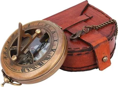 Immagine prodotto di Bussola con meridiana in ottone – Accessorio steampunk – Regalo unico