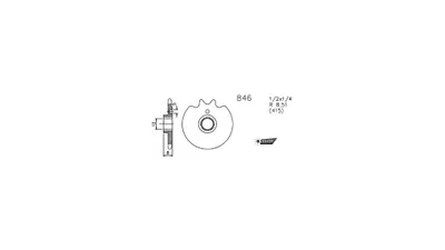 Produktbild von Esjot Kettenrad 0846, Kettenrad 415 14z Standard