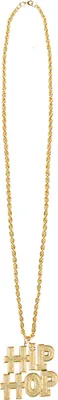 Produktbild von Hip Hop Halskette gold 7x7 cm Kostüm Accessoire Schmuckkette für Karneval oder Mottoparty