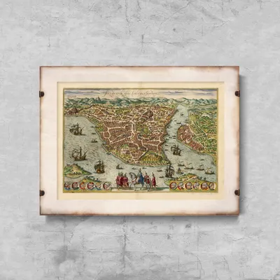 Produktbild von Poster - Leinwand - 29,7 cm x 21 cm - Leinwandposter - Das alte Panorama von Constantinople