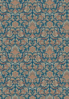 Produktbild von Borastapeter Tapete Barockmuster Blau und Terrakotta - 660059 - 53 cm x 10.05 m