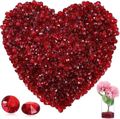 Produktbild von Diamantkristalle für Tischdeko - Rote Diamanten für Hochzeiten, Feiern und Dekoration - 2000 Stück 4,5 mm