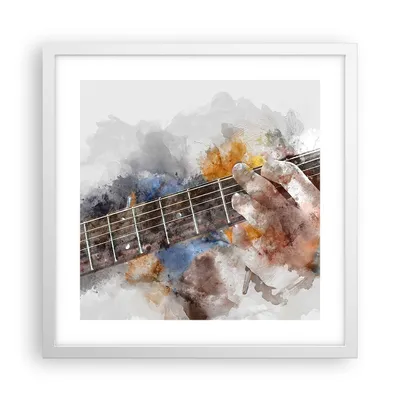 Produktbild von Gerahmtes Poster - Weißer Rahmen - Gitarre Musik - 40x40 cm - Wand Bild - Wanddeko - Wandbilder - Kunstposter - Wandposter - Bilderrahmen - Bilder - Kunstdruck - Wandbild - P2WAC40x40-3448