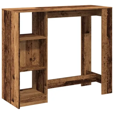 Produktbild von "WINTER SALE"Esstisch/Bartisch - CLORIS - Küchentisch elegantes Design - mit Regal Altholz-Optik 124x46x103,5cm Holzwerkstoff - Esstische NeuMöbel532657