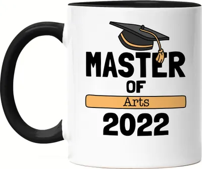 Produktbild von Master of Arts 2022 Tasse Schwarz Studium Absolvent Abschluss Geschenk Masterabschluss Uni