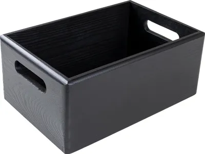 Image de Creative Deco Caisse Bois Rangement Noir 30 x 20 x 13 cm  Boîte de Rangement